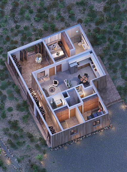 Modern Aerial Home Layout